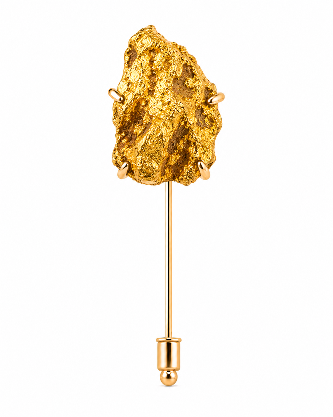 Raw Gold Lapel Pin